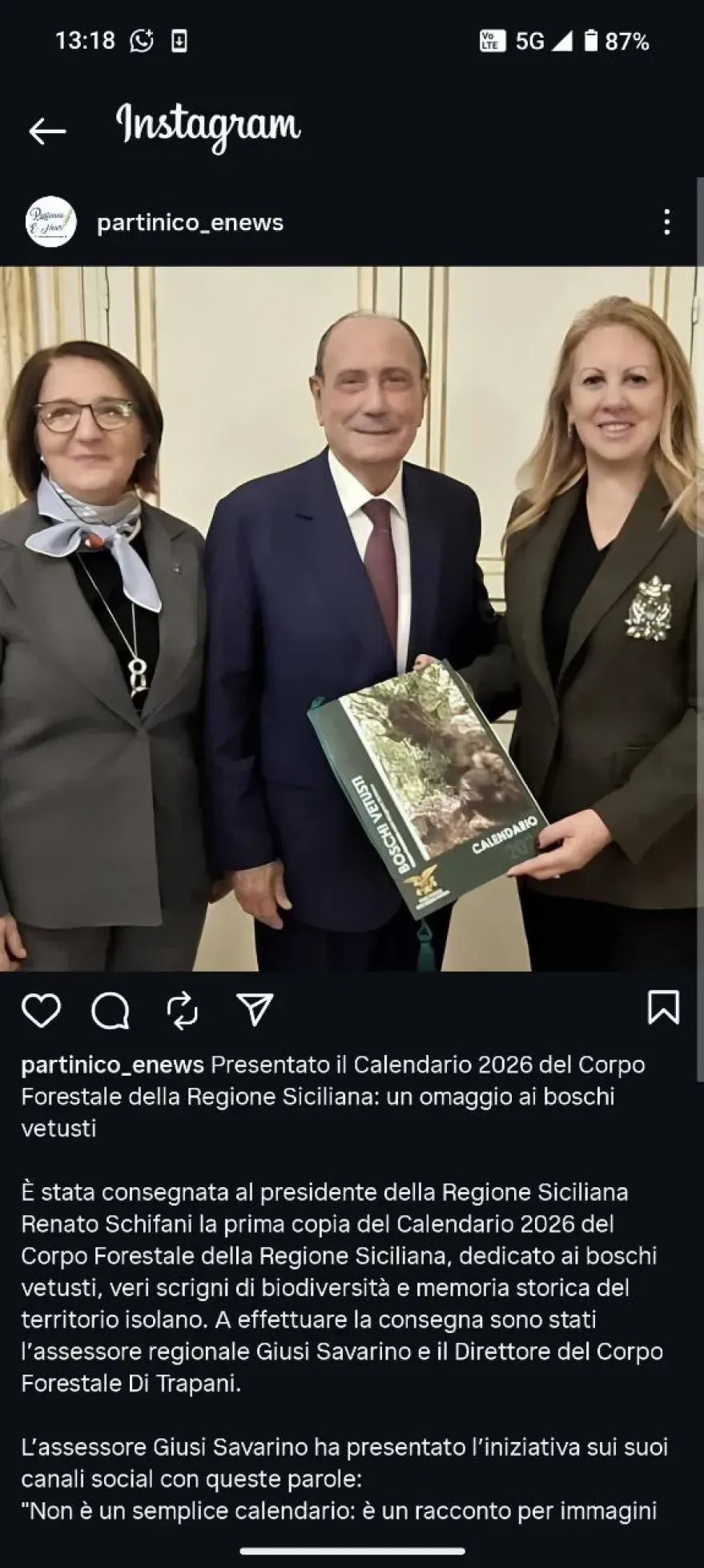 التقويم الرسمي 2026 - Corpo Forestale della Regione Siciliana — صورة 4 من 11
