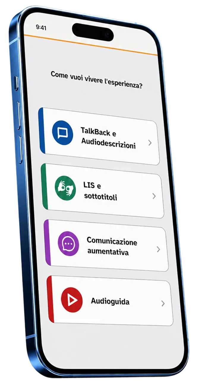 Smartphone con la scelta della modalità di fruizione